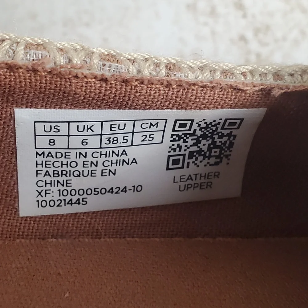 TOMS Jocelyn Womens Espadrille Shoes Sz 8 Brown Suede Platform Slip On‎ Sneakers